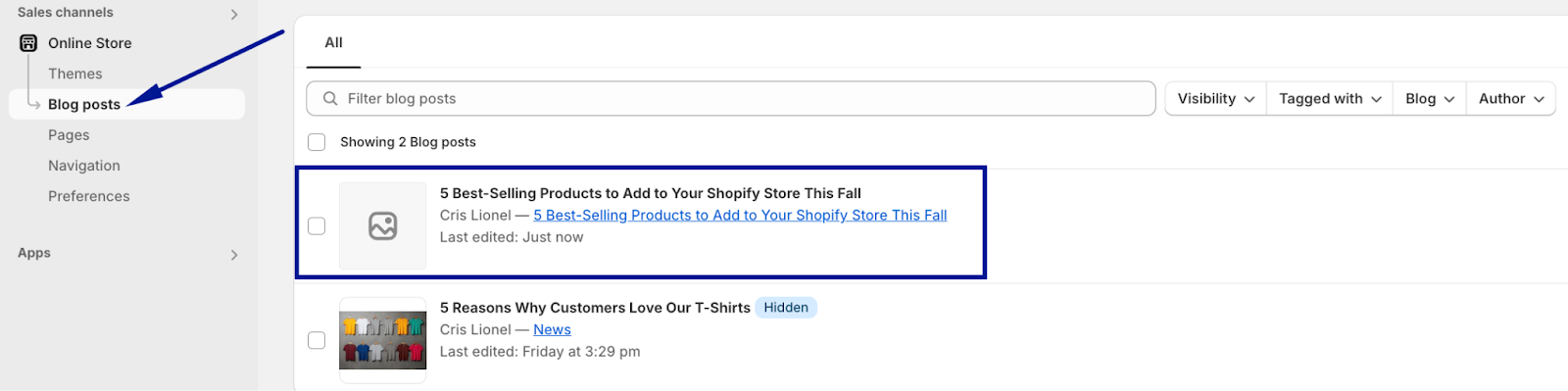 Add a Blog on Shopify